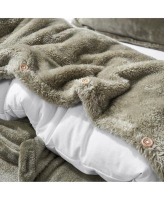 Bae, She Thick - Coma Inducer Oversized Comforter with Cover -Sage