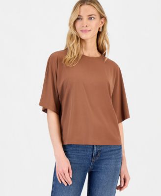 Women's Silky Jersey Elbow-Sleeve T-Shirt
