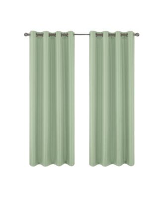 100% Polyester 140 GSM Sedona Jacquard Grommet Curtain Panel 54" x 90" Sage