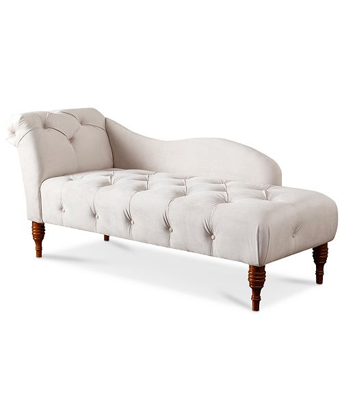 Furniture Kalila Velvet Tufted Chaise Quick Ship Reviews Furniture Macy S