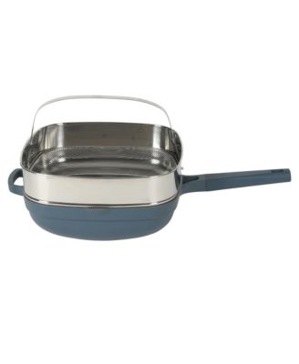 Northvale 5.3 Qt Ceramic Nonstick Saute Pan with Lid & Steamer Basket, Cast Aluminum, Induction Ready Base, Soft Touch Handle