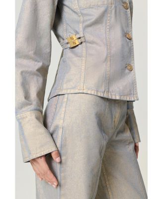 Women's Metallic Denim Jacket