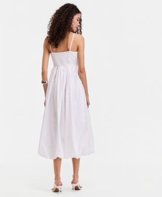 belline embroidered chiffon midi dress Belle Embroidered Floral Strapless Midi Dress, Multi  XL