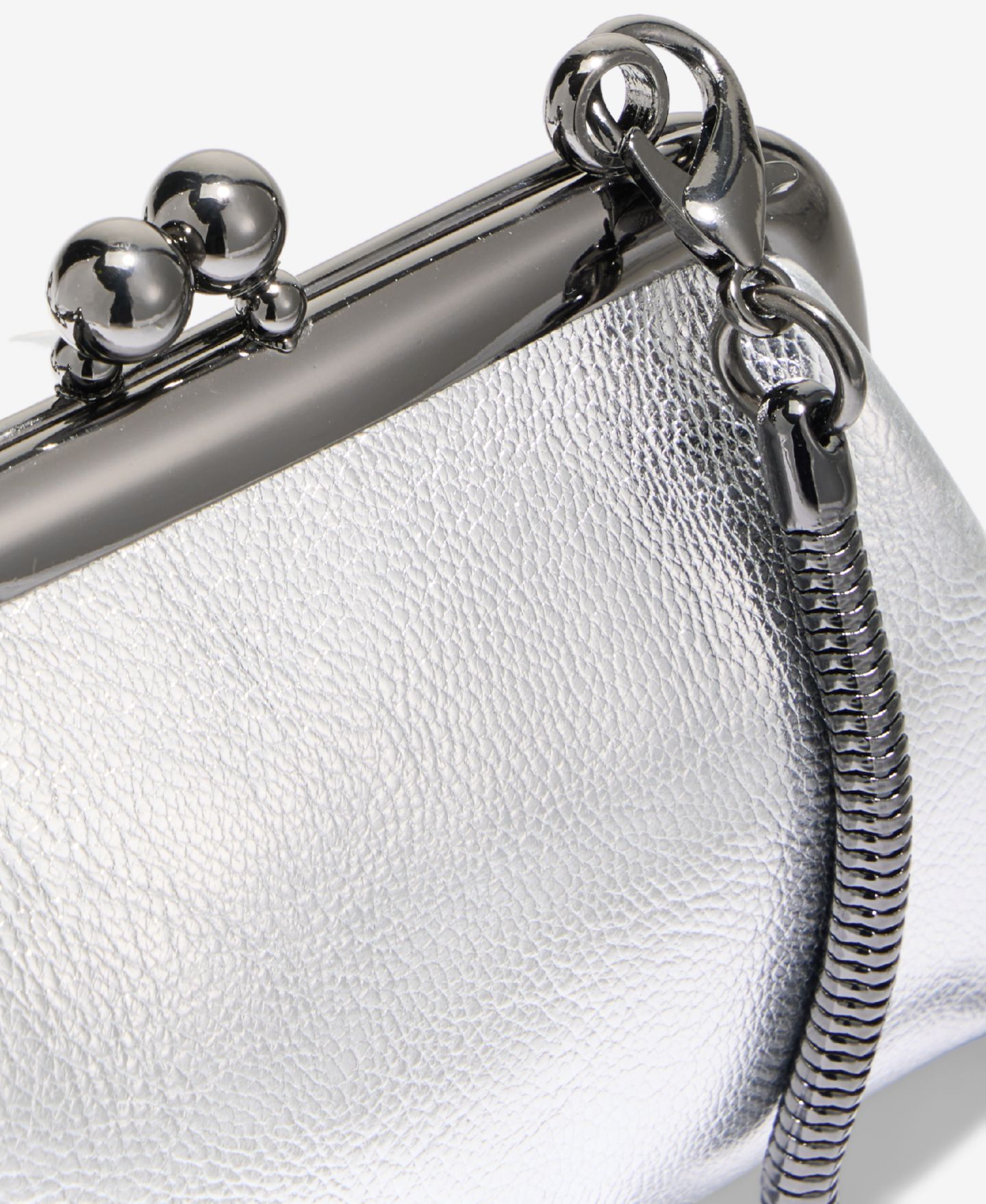 Женская сумка On 34th Mini Frame Pouch Necklace, Macy's Exclusive- Molly Rogers Capsule Collection, цвет: Серебряный металлический — фото 5