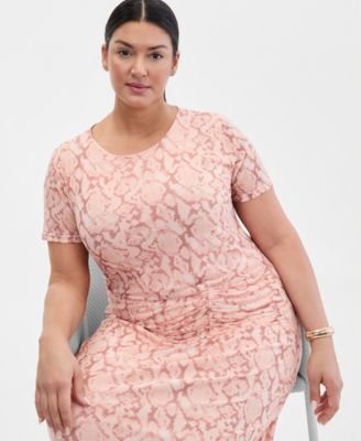 Plus Size Side-Ruched Maxi Dress