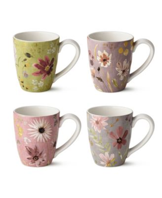Wildflowers Assorted Mugs, Set of 4