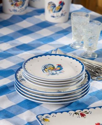 French Rooster Salad Plates, Set of 4