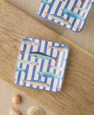 Something Fishy Canape Plates, Set of 4