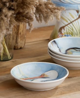 Coastal Birds Soup Bowls, Set of 4