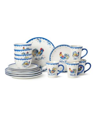 French Rooster 16-Pc. Dinnerware Set, Service for 4