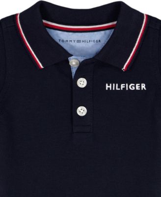 Baby Boys' Striped Trim Pique bodysuit and Corded Striped Shorts