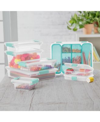 Small File Clip Box Clear Storage Containers w/ Lid (Open Box)(6 Pack)