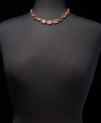 Stationed Stone Statement Necklace, 16" + 3" extender