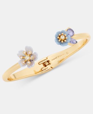 Crystal Flower Cuff Bracelet 