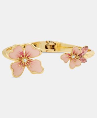 Crystal Flower Cuff Bracelet