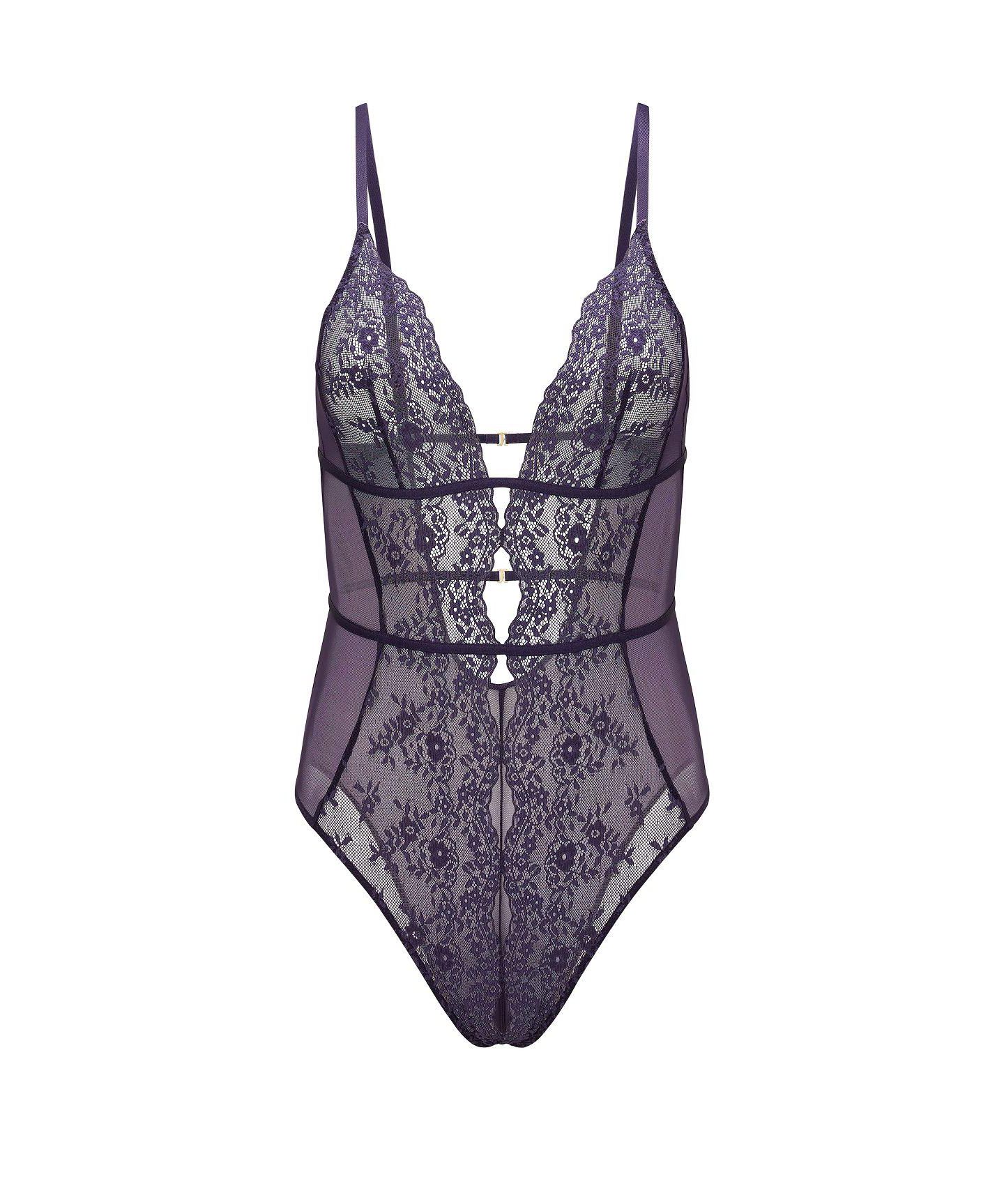 Боди Crotchless — Adore Me, цвет: Тёмный фиолетовый — фото 4