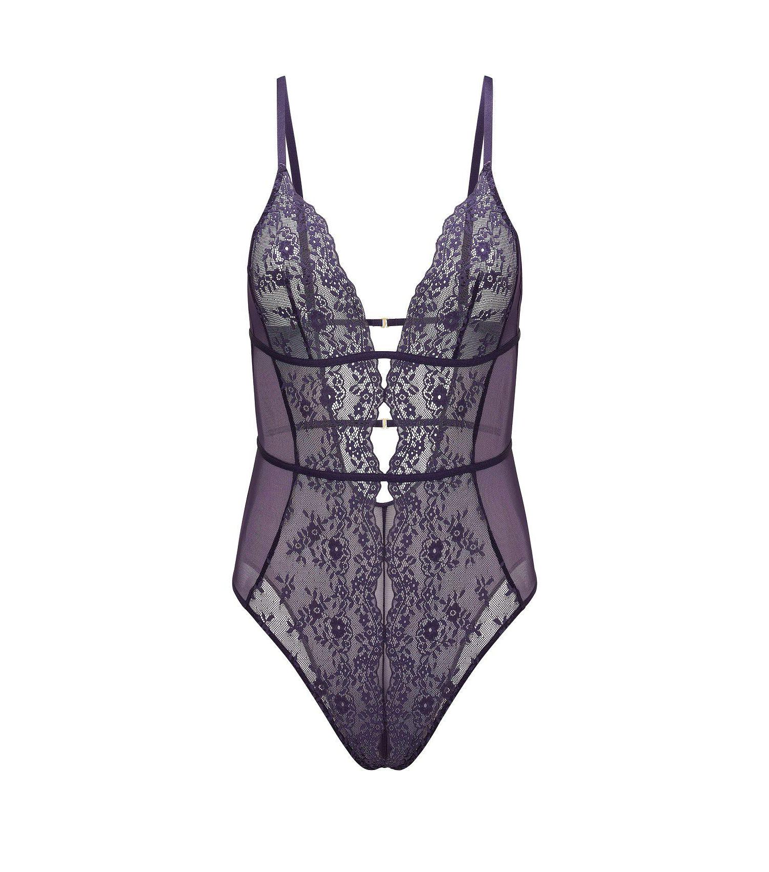 Women's Plus-Size Crotchless Bodysuit Lingerie