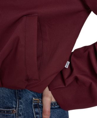 Women's Bubble Hem Collared Bomber Jacket