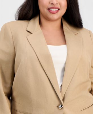 Plus Size Notch Collar Jacket