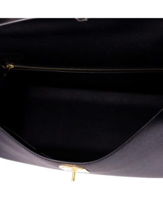 Kelly 32 Handbag Black Epsom with Gold Hardware
