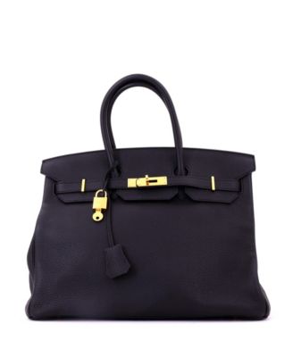 Birkin 35 Handbag Black Togo with Gold Hardware