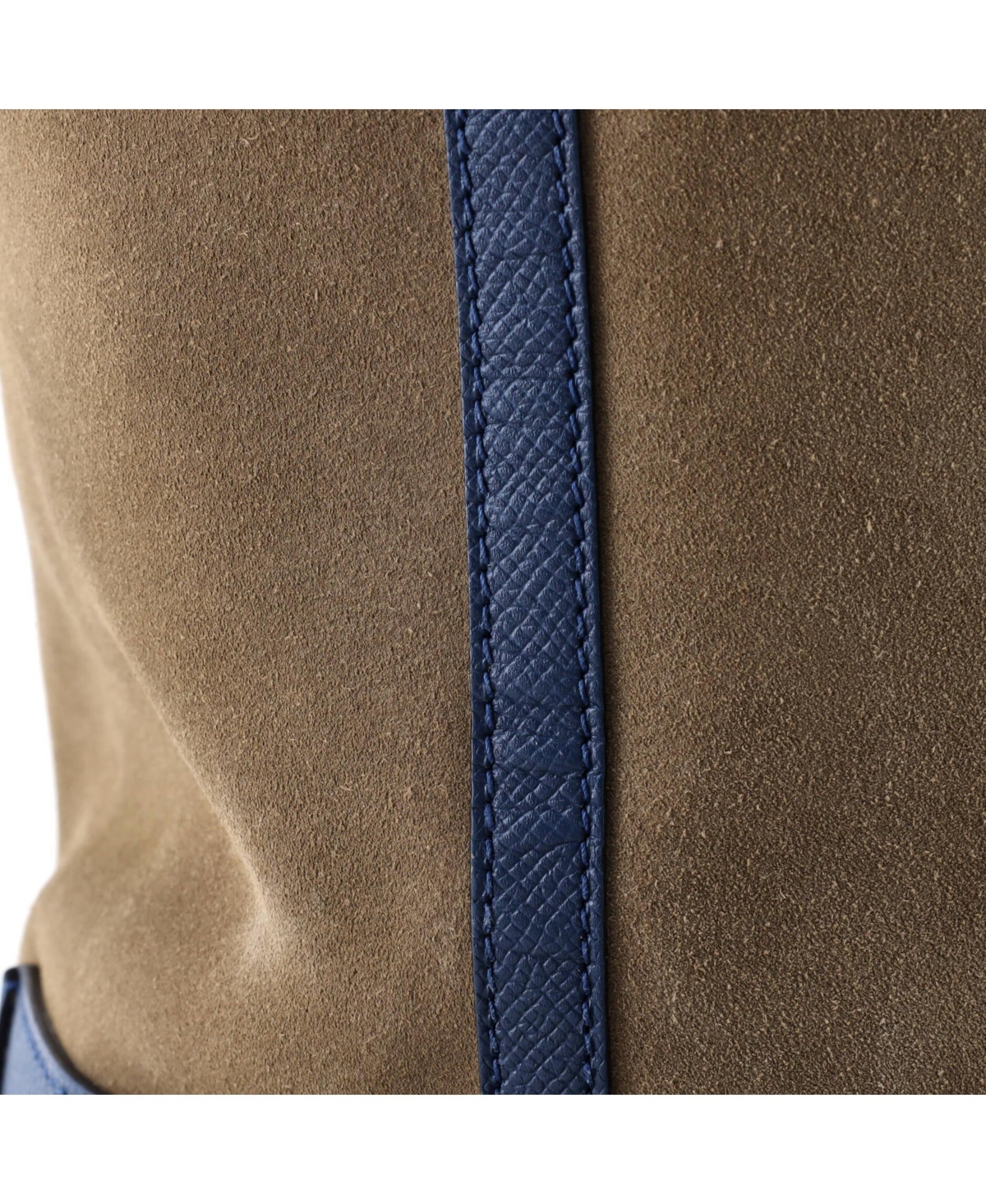 Pre-Owned HERMES 36 Maxibox Cabas Doblis Suede with Epsom