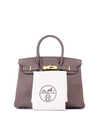 Birkin 30 Handbag Grey Epsom with Gold Hardware