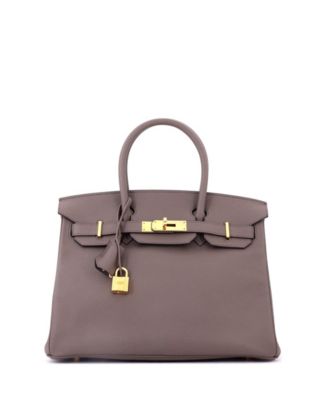 Birkin 30 Handbag Grey Epsom with Gold Hardware