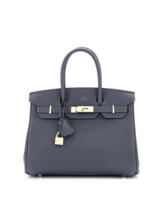 Birkin 30 Handbag Grey Togo with Permabrass Hardware