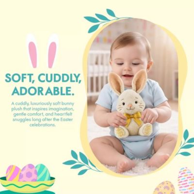 Easter Pop It & Plush Bunny Bundle, 3-Pack Bunny, Chicken & Egg Fidget Pops with 13-inch Plush Bunny with Bow, Perfect Easter Gift Toys