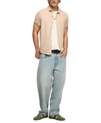 Men's Short-Sleeve Linen Knit Shirt