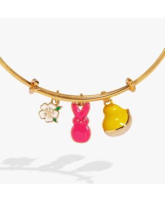 Peeps Chick and Bunny Multi Charm Bangle Bracelet