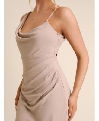 Women's Cowl Front Chiffon Bridesmaid Dress