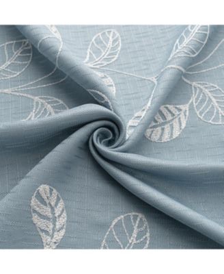 100% Polyester 140 GSM Reed Embroidered Grommet Curtain Panel 54" x 84"