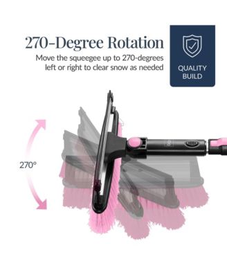 39" Extendable Snow Brush with Shovel, Squeegee and Ice Scraper with Storage Bag