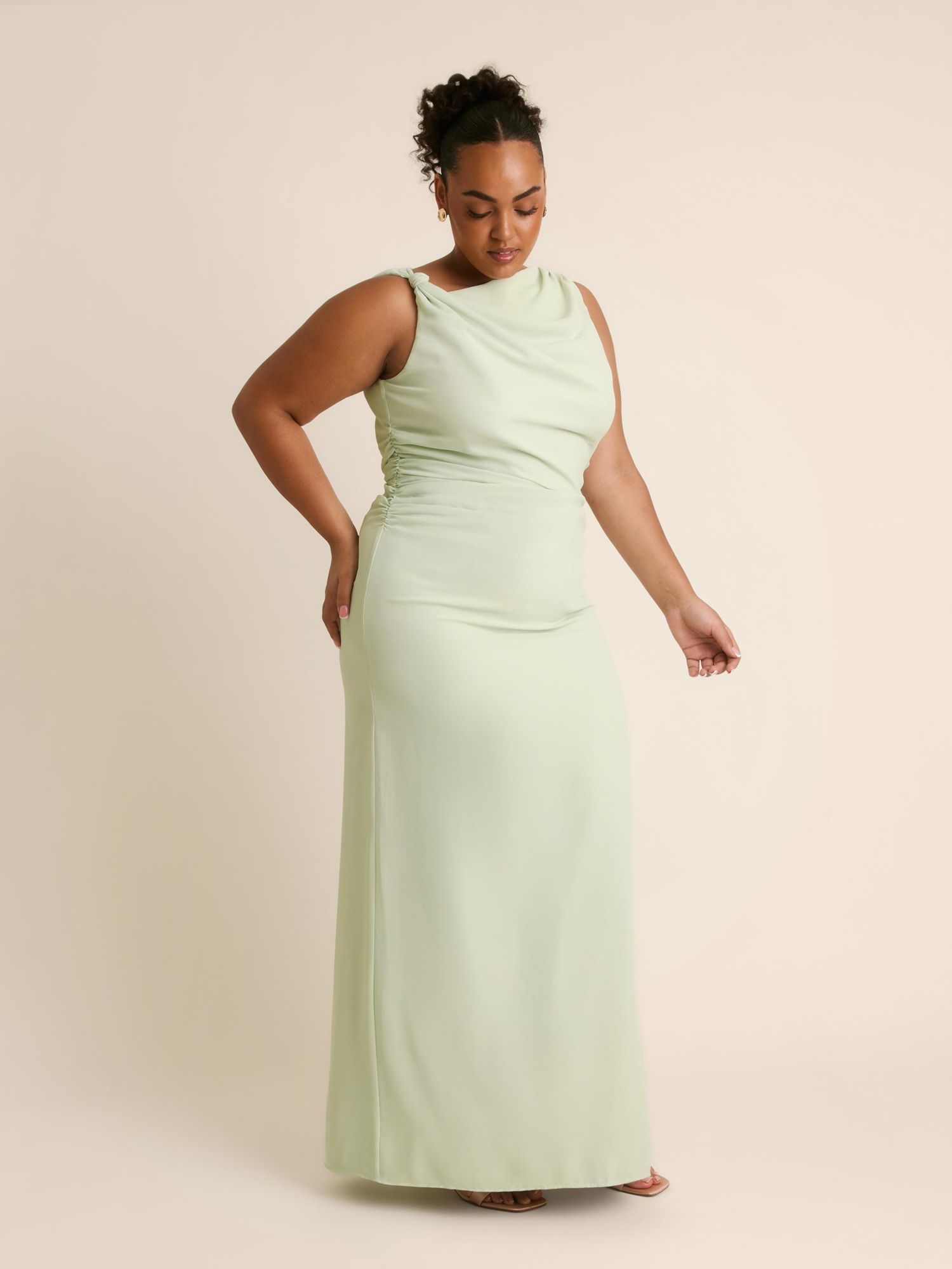Women's Twist Asym Chiffon Bridesmaid Dress