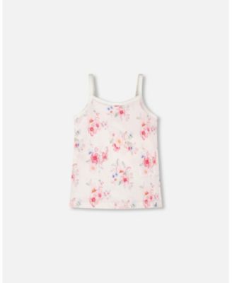 Girl's Cotton Tank Underwear Printed Flowers