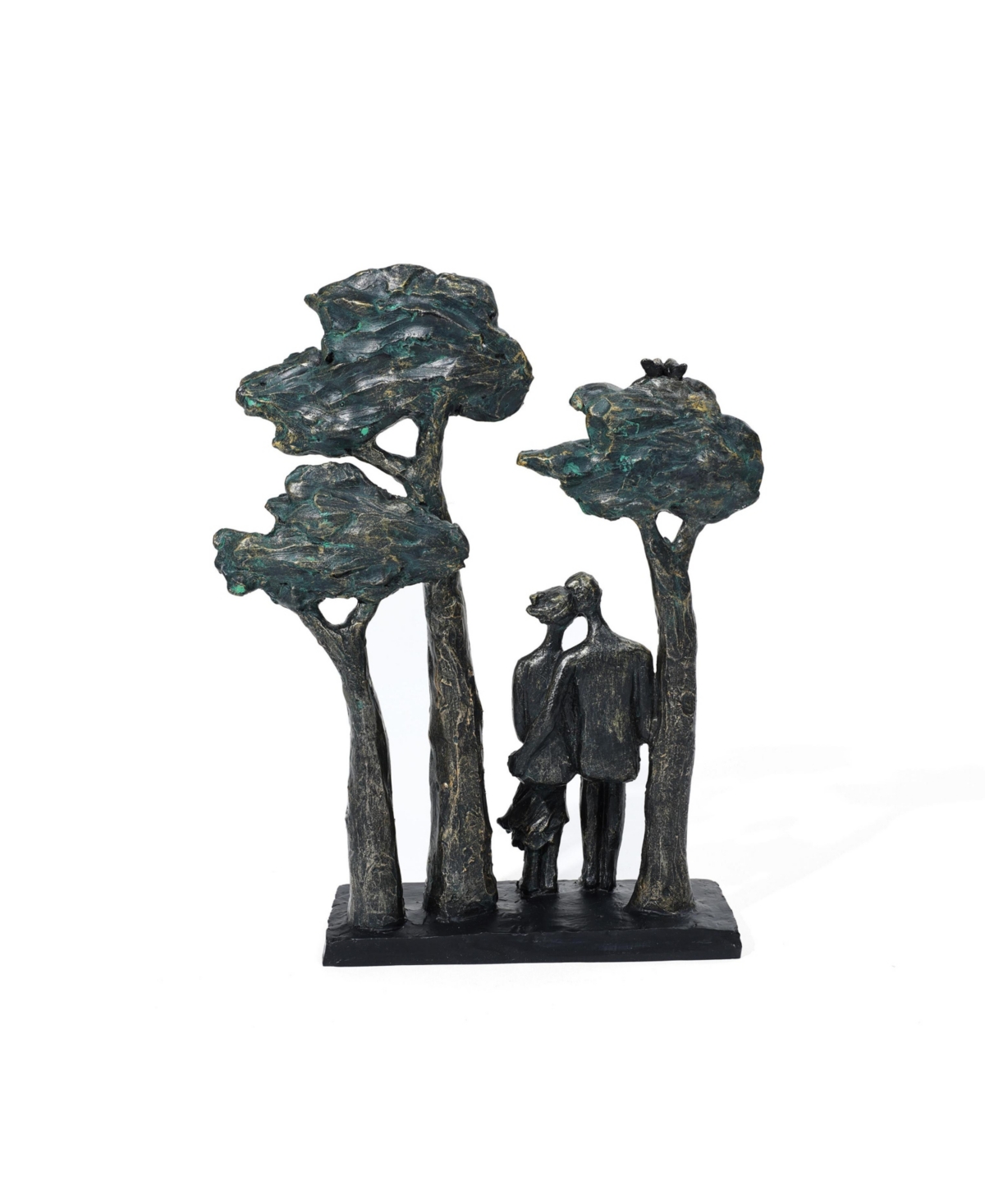 LuxenHome Resin Couple Love Windy Tabletop Decor