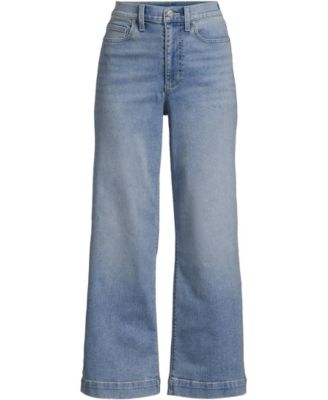 Petite Recover Denim High Rise Wide Leg Crop Jeans