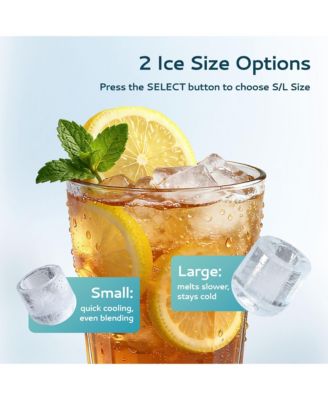 8.5 in. 26 lb. Bullet Ice Portable Countertop Ice Maker in Black with Auto-Cleaning