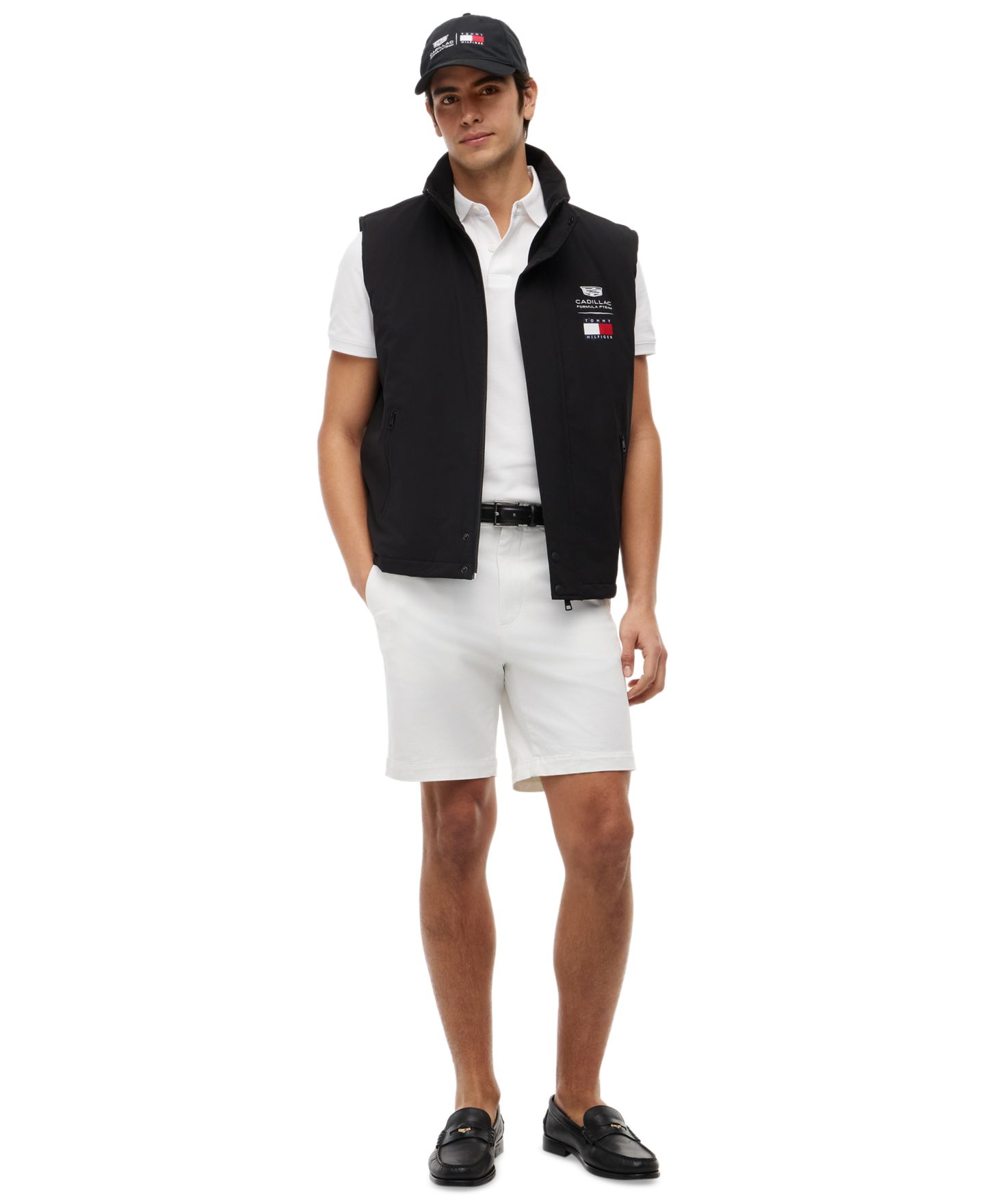 Мужской жилет Tommy Hilfiger x Cadillac F1® Logo Gilet Vest, цвет: Чёрный — фото 2