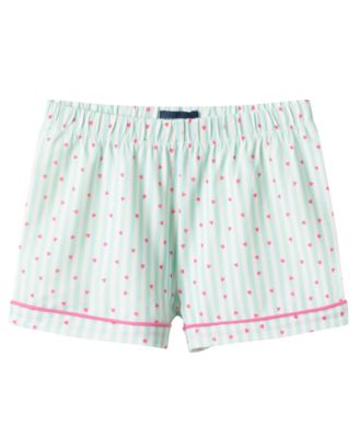 Girls' 2T-4T Button-Down Shirt and Shorts Pajama Set