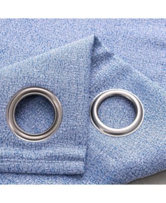 100% Polyester 140 GSM Lava Jacquard Grommet Curtain Panel 54" x 84" Blue