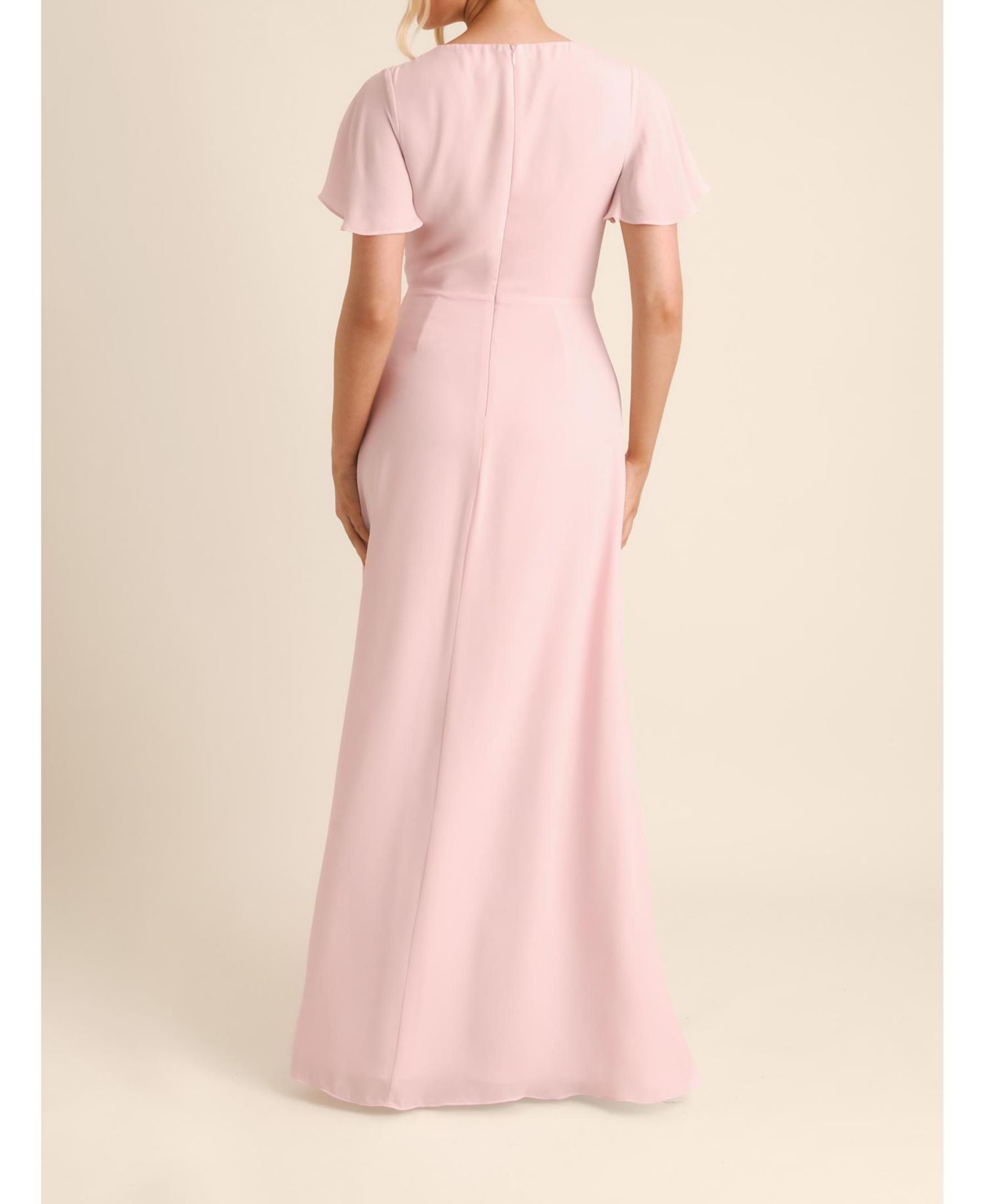 Women's Knot Front Chiffon Bridesmaid Dress