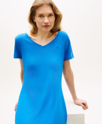 Women's Ribbed V-Neck Dress