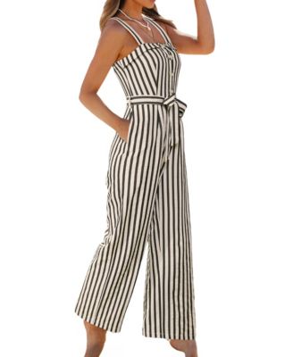 Women's V-Neck Zipper Closure Unlined Jumpsuit