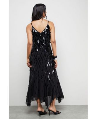 Women's Premium Teardrop Embellished Midi Dress