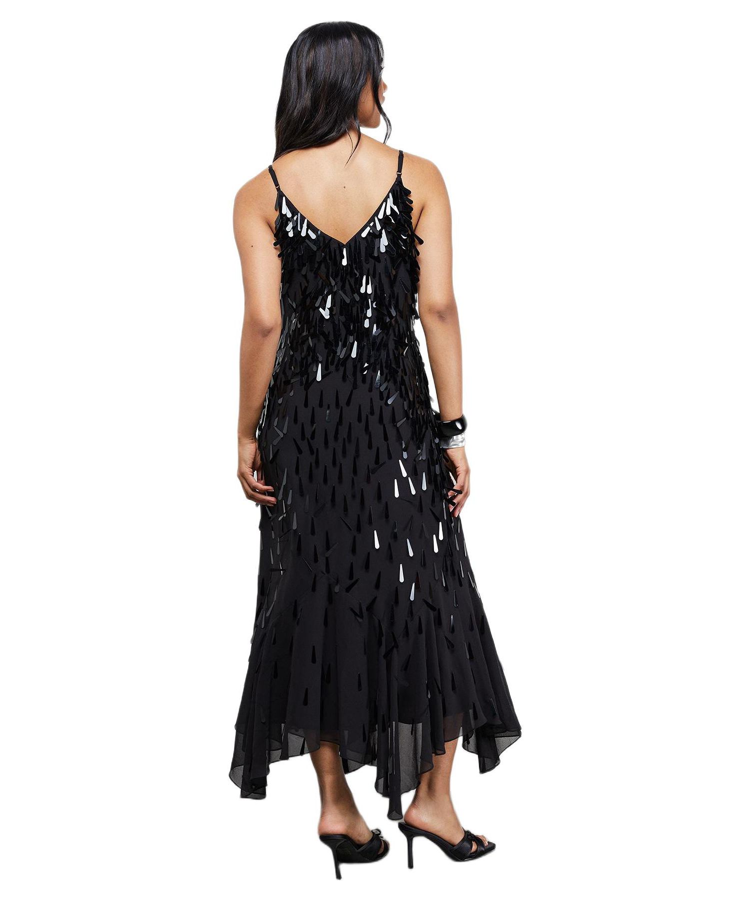 Women's Premium Teardrop Embellished Midi Dress