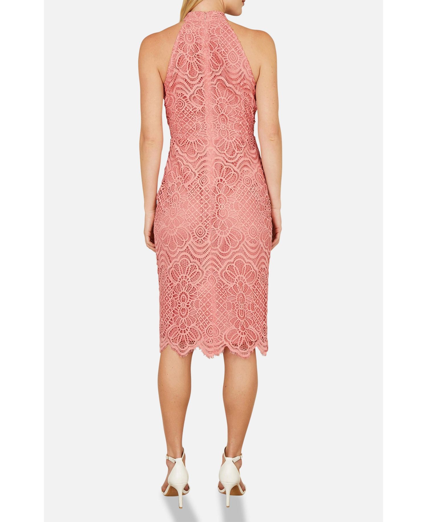 Women's Lace Halter Neck Dress