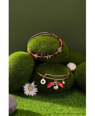 Make Your Own Luck' Ladybug Charm Bangle